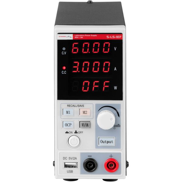 Pakalpojumu laboratorijas barošanas avots 0-60 V 0-3 A 180 W vadīja USB