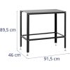 Montāžas galda perforētā galda augšdaļa 3 mm 91,5 x 46 cm līdz 100 kg