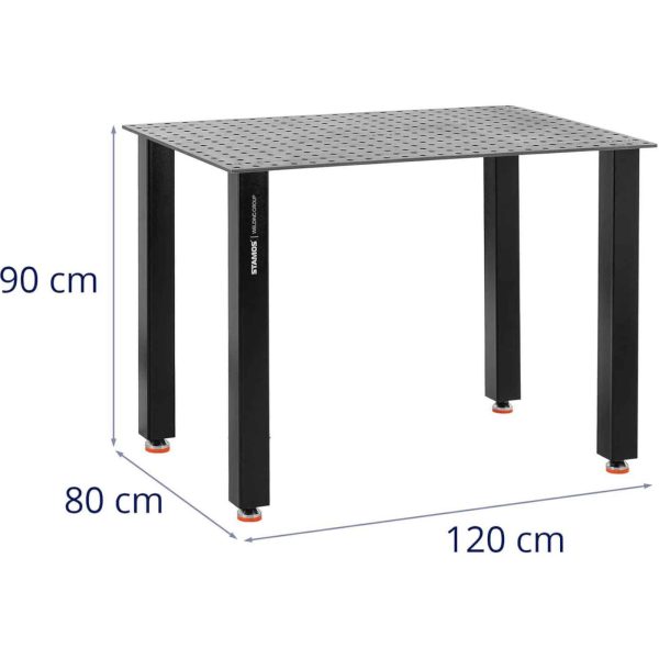 Perforēts montāžas galds perforēts top 10 mm 120 x 80 cm līdz 150 kg