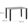 Montāžas metināšanas tabula 150 x 100 cm līdz 200 kg