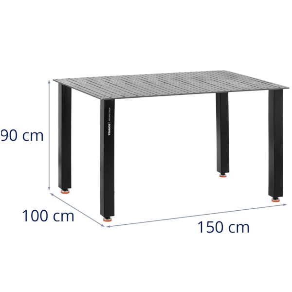 Montāžas metināšanas tabula 150 x 100 cm līdz 200 kg