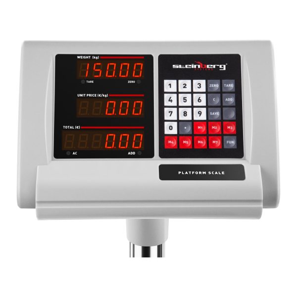 Platformas noliktavas svars ar 40x50 cm barošanas avotu + akumulators 150 kg / 10 g