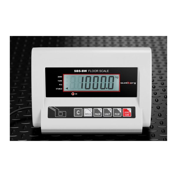 Platformas svara noliktavas svars 100x100cm barošanas avots + akumulators 1000 kg / 500g