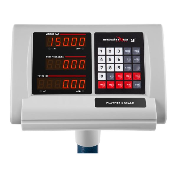 Noliktavas platformas svara salikšana 40x50 cm barošanas avots + akumulators 150 kg / 50 g