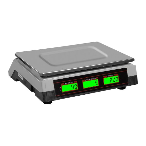 Vadības veikala skala 339x233mm barošanas avots + akumulators 40 kg / 2g - balts