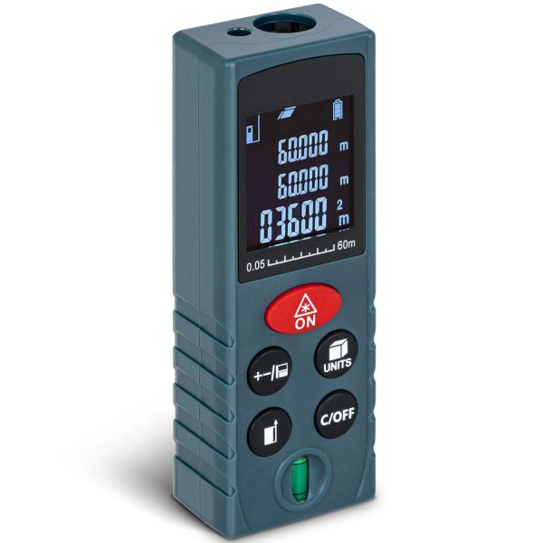 Lāzera diapazona meklētājs ar LCD displeju 60 m / 2 mm