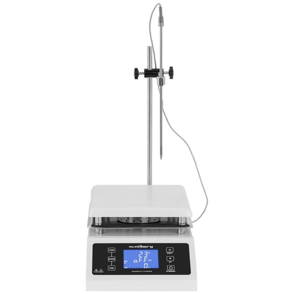 Laboratorijas magnētiskais mikseris + Stand ar taimeri 350deg C 2000 apgr./min rokturi