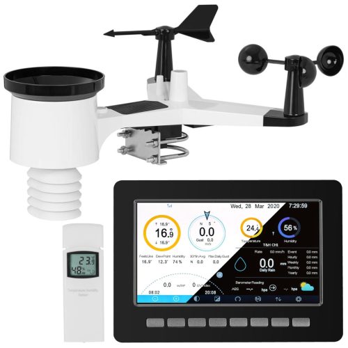 Bezvadu saules saules metakja 7W1 LCD wifi 100m