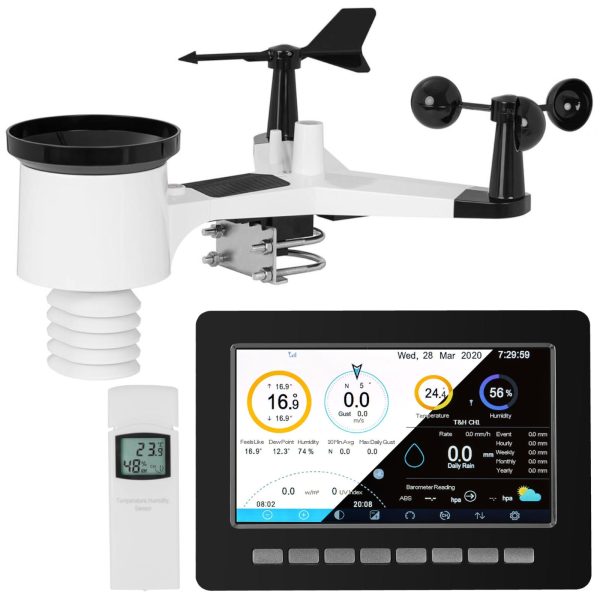 Bezvadu saules saules metakja 7W1 LCD wifi 100m