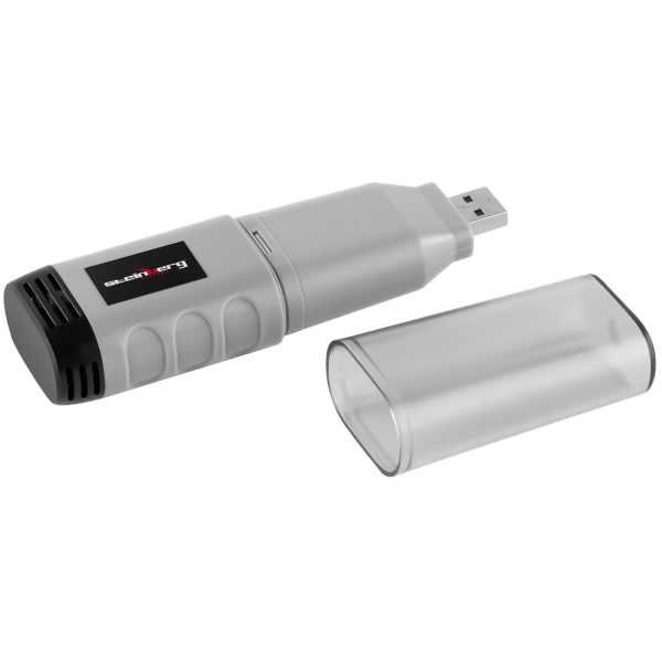 USB diapazona no -35 līdz 80C galotnes un mitruma reģistrators