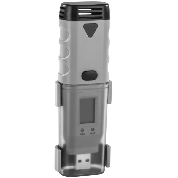 USB diapazona no -35 līdz 80C galotnes un mitruma reģistrators