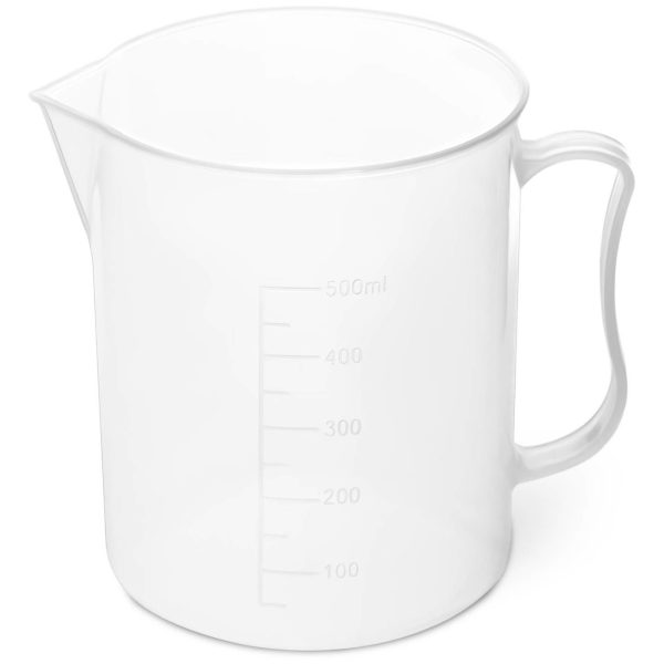 Plastmasas laboratorijas vārglāze ar 500 ml skalu - 10 gab.