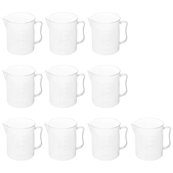 Plastmasas laboratorijas vārglāze ar 500 ml skalu - 10 gab.