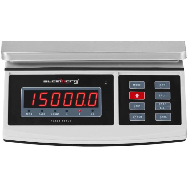 Pasta svara platforma 21 x 27 cm akumulators + barošanas avots 15 kg / 0,5 g
