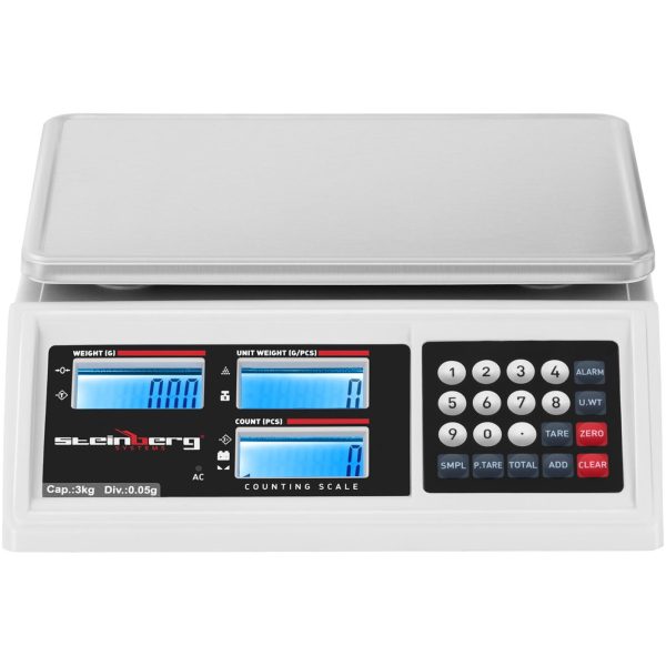 Stingri pacelts skolas LCD RS232 3000 g / 0,05 g