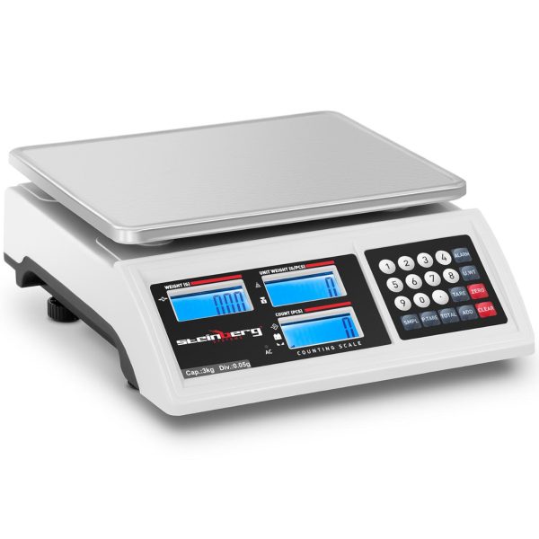 Stingri pacelts skolas LCD RS232 3000 g / 0,05 g