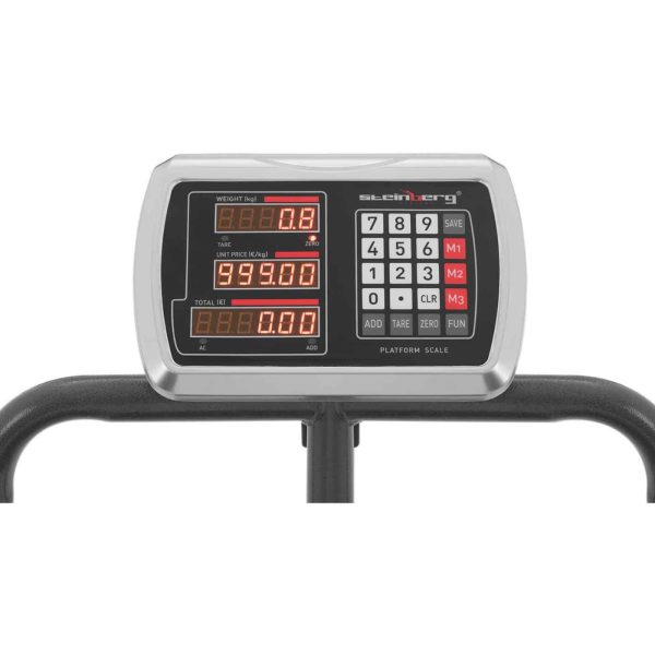 Rūpnieciskās platformas svars uz riteņiem 600 kg / 100 g LCD