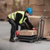 Rūpnieciskās platformas svars uz riteņiem 600 kg / 100 g LCD