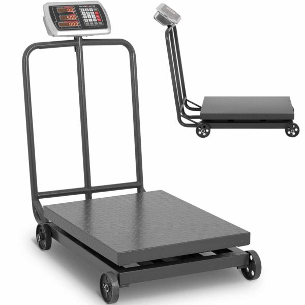 Rūpnieciskās platformas svars uz riteņiem 600 kg / 100 g LCD