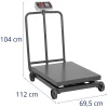 Rūpnieciskās platformas svars uz LED riteņiem 1000 kg / 200 g