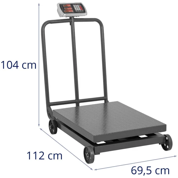 Rūpnieciskās platformas svars uz LED riteņiem 1000 kg / 200 g