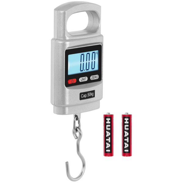 Piekārtu āķu skalas ar izturīgu manuālo LCD 50 kg / 20 g