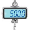 Piekārtu noliktavas āķa svars ar tālvadības pulti. Liels LCD 500 / 0,1 kg displejs