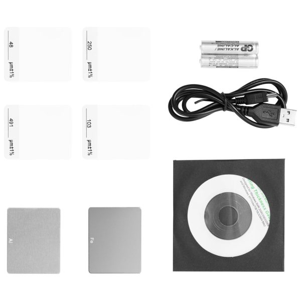 Automašīnas krāsas biezuma testera skaitītāja diapazons 0 - 500 µm USB