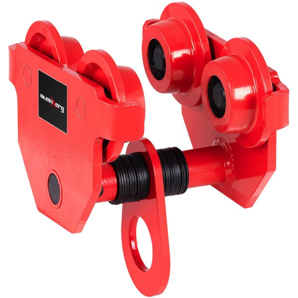 Suspendētās rokasgrāmatas staru celtņa ratiņi 65-110 mm 1000 kg 1 t