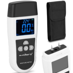 Mitruma mērītāja mitruma mērītājs ar elektronisko termometru koka paneļiem