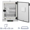Laboratorijas inkubatora mikrobioloģiskais termiskais darbinieks līdz 70 C 125 L 600 W