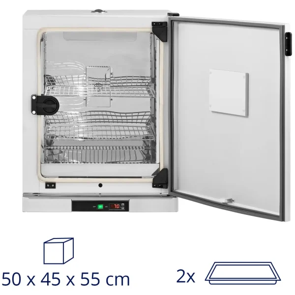 Laboratorijas inkubatora mikrobioloģiskais termiskais darbinieks līdz 70 C 125 L 600 W