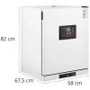 Laboratorijas inkubatora mikrobioloģiskais termiskais darbinieks līdz 70 C 125 L 600 W