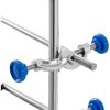 10030756-4 Statīvu laboratorijas stends ar aprīkojumu 60 cm 1 skavas burtu 2 skavas 3 gredzeni 60 mm 80 mm 100 mm