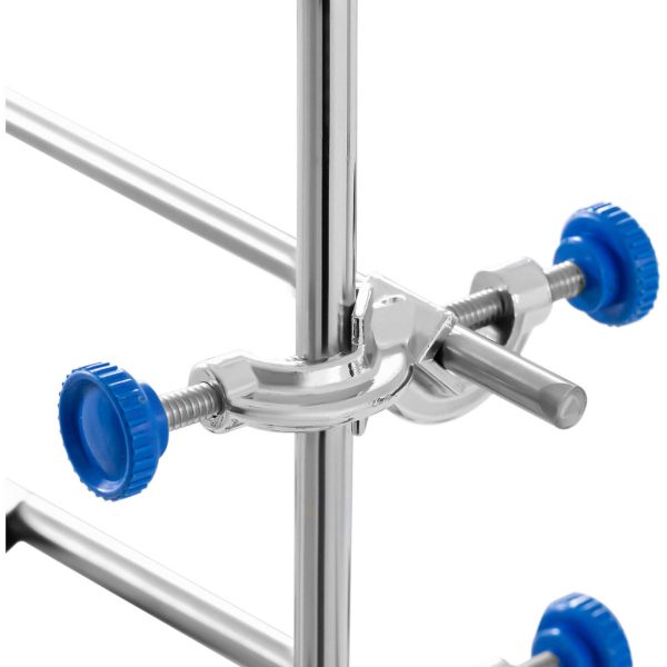 10030756-4 Statīvu laboratorijas stends ar aprīkojumu 60 cm 1 skavas burtu 2 skavas 3 gredzeni 60 mm 80 mm 100 mm
