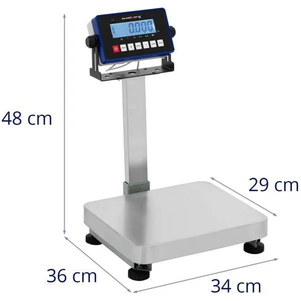 Kontroles noliktavas platformas svars 29 x 34 cm 60 kg / 0,007 kg