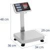 Kontroles noliktavas platformas svars 29 x 34 cm 60 kg / 0,005 kg