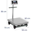 Kontroles noliktavas platformas svars 50 x 60 cm 600 kg / 0,1 kg