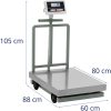 Platformas svars 80x60cm mobilā krātuve 1000kg / 0,2 kg
