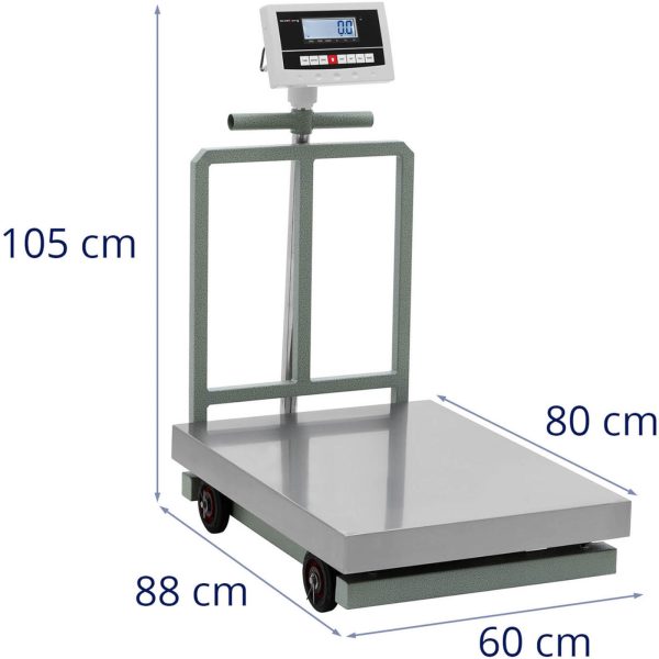 Platformas svars 80x60cm mobilā krātuve 1000kg / 0,2 kg