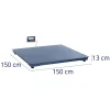 LCD noliktavas platformas svars 150 x 150 cm 5000 kg / 2 kg