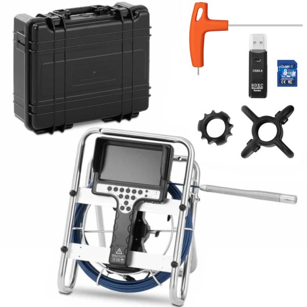 Endoskopa diagnostikas kamera 12 LED LCD 7 collas SD 30 m