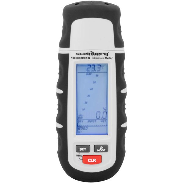 Mitruma mērītāja mitruma mērītājs LCD celtniecības materiāliem 1-75% komplekts