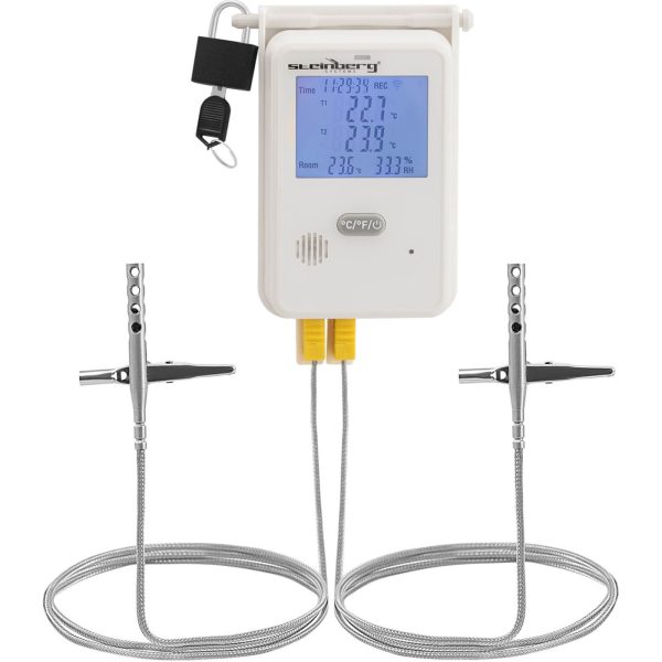 Termohigrometra temperatūras un mitruma reģistrators USB Wi-Fi diapazons 0–100% -50-350C