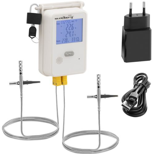Termohigrometra temperatūras un mitruma reģistrators USB Wi-Fi diapazons 0–100% -50-350C