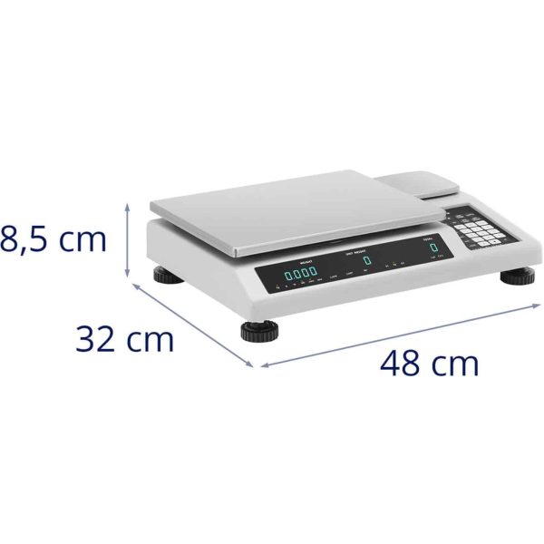 Svara skaitīšana ar atsauces svaru 34,5 x 26 cm akumulators + 25 kg / 0,5 g barošanas avots