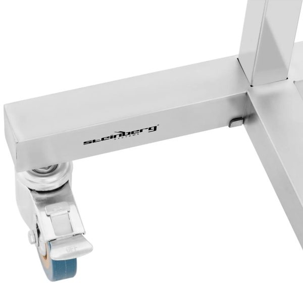 Galda instrumentālā tript instrumentiem regulējama tērauda 60 x 40 cm