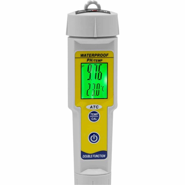 Skābes mērītāja pH ar LCD termometru 0-14 pH 0-50 C