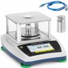 Analītiskais laboratorijas svars ar stikla LCD skārienpaneli 200 g / 0