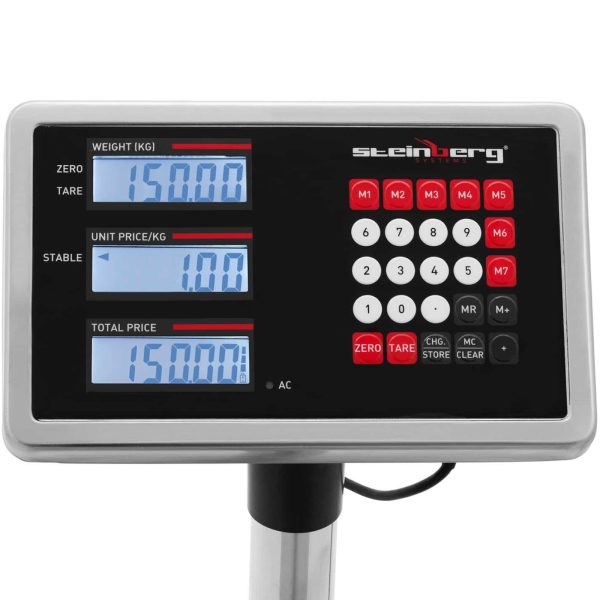 Noliktavas platformas svars ar atskaiti 40 x 50 cm LCD 150 kg / 0,01 kg